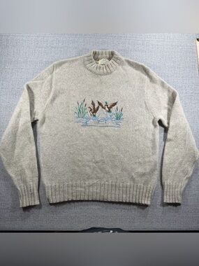 Vintage 80’s Lord Jeff Marlborough Ducks Crew Neck Sweater Embroidered Size XL/L